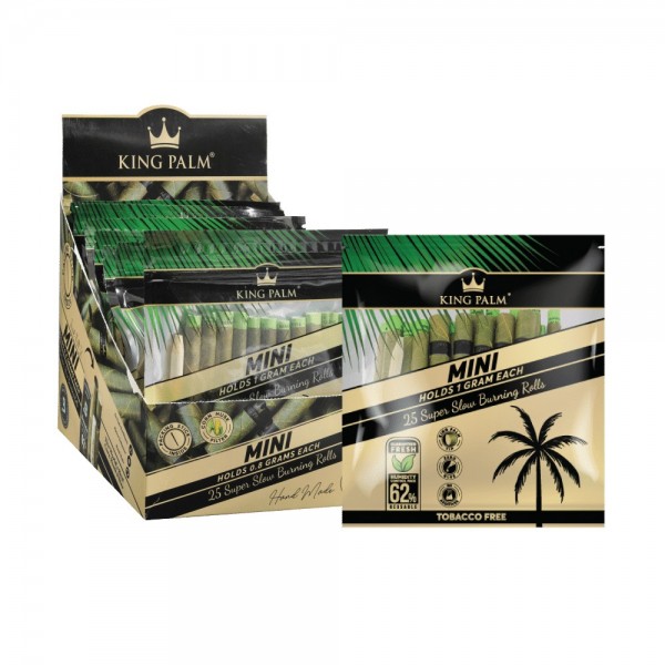 King Palm Natural Cones 25pk Mini Display 8CT, thc, , dry herb, flower